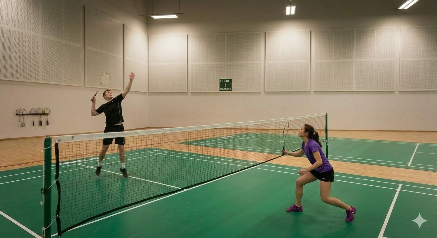 Single badminton courts