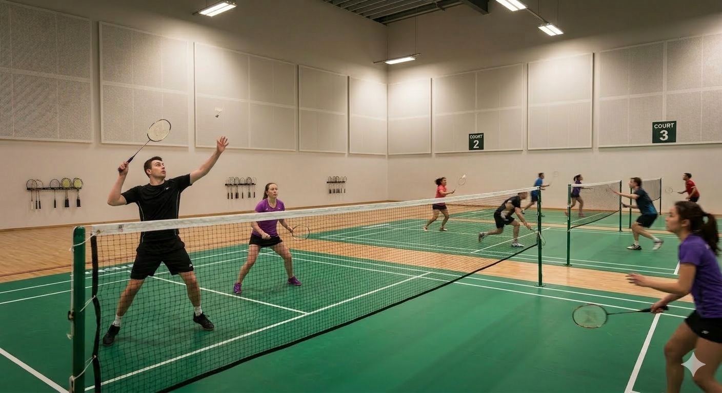 Standard badminton courts